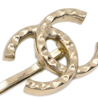 Chanel CC Hair Pin Set Metal with Faux Pearl, Gold, Gold Plated, Head Accessory