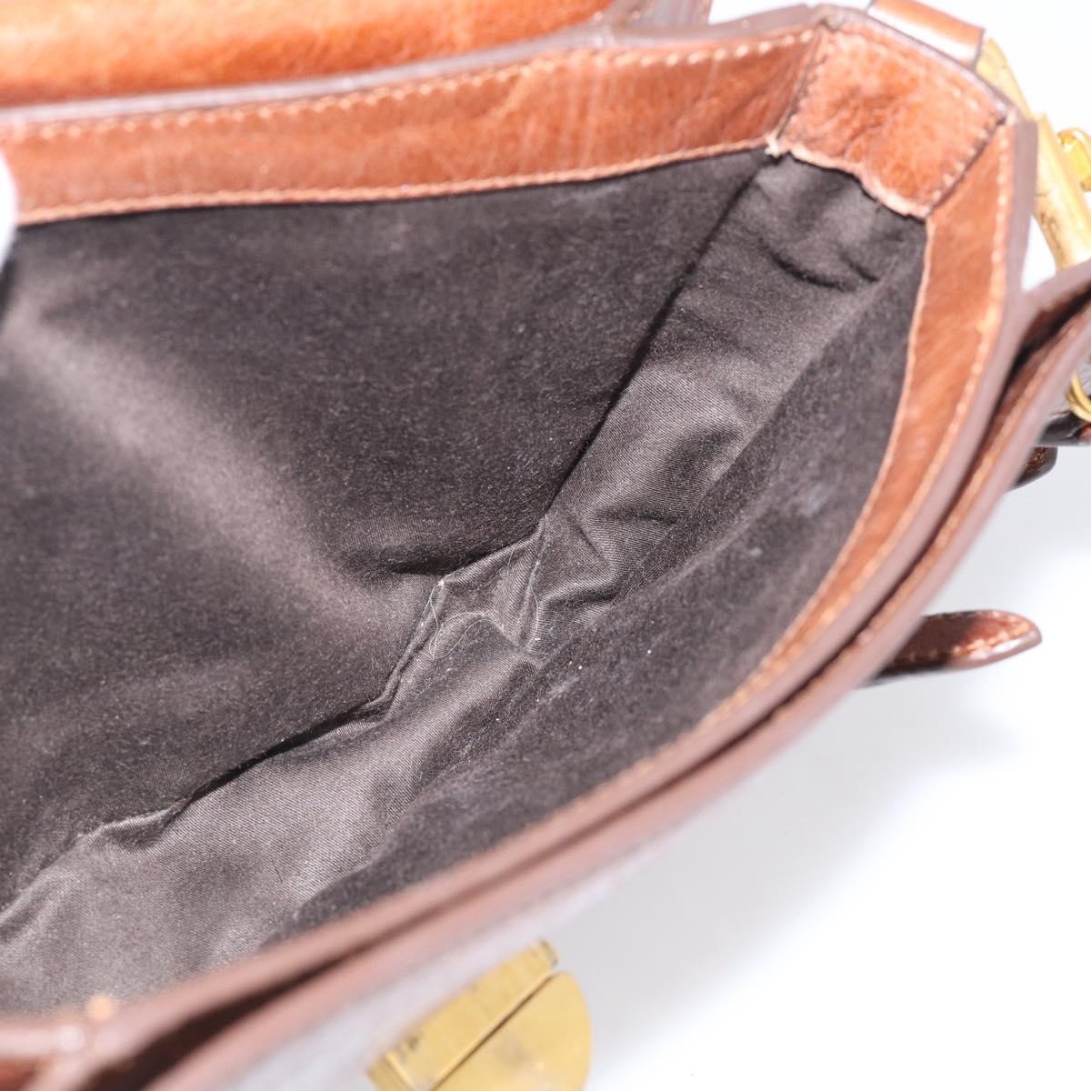 Miu Miu Shoulder Leather, Brown, Leather, Shoulder Bag