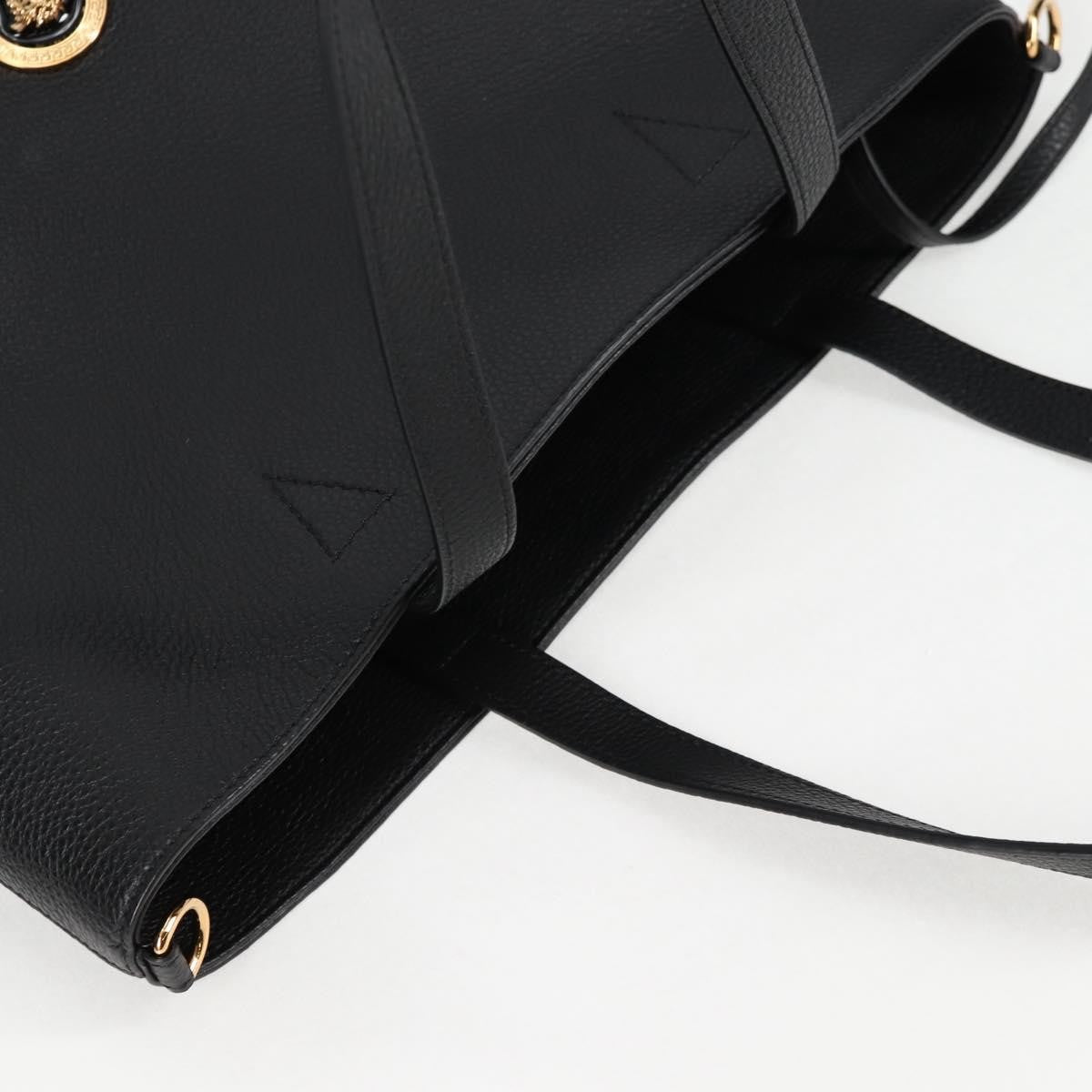 Versace Medusa Tote Leather, Black, Leather, Tote Bag