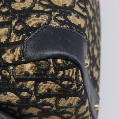 Christian Dior Detective Handle Leather, Navy, Canvas, Handbag