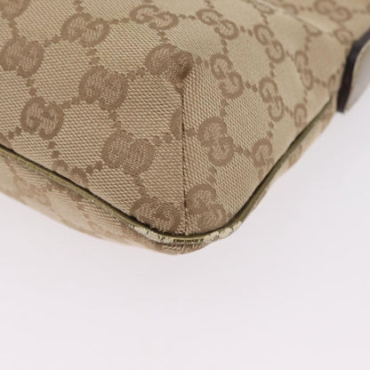 Gucci Web Strap Messenger GG Coated Canvas, Beige, Canvas, Handbag