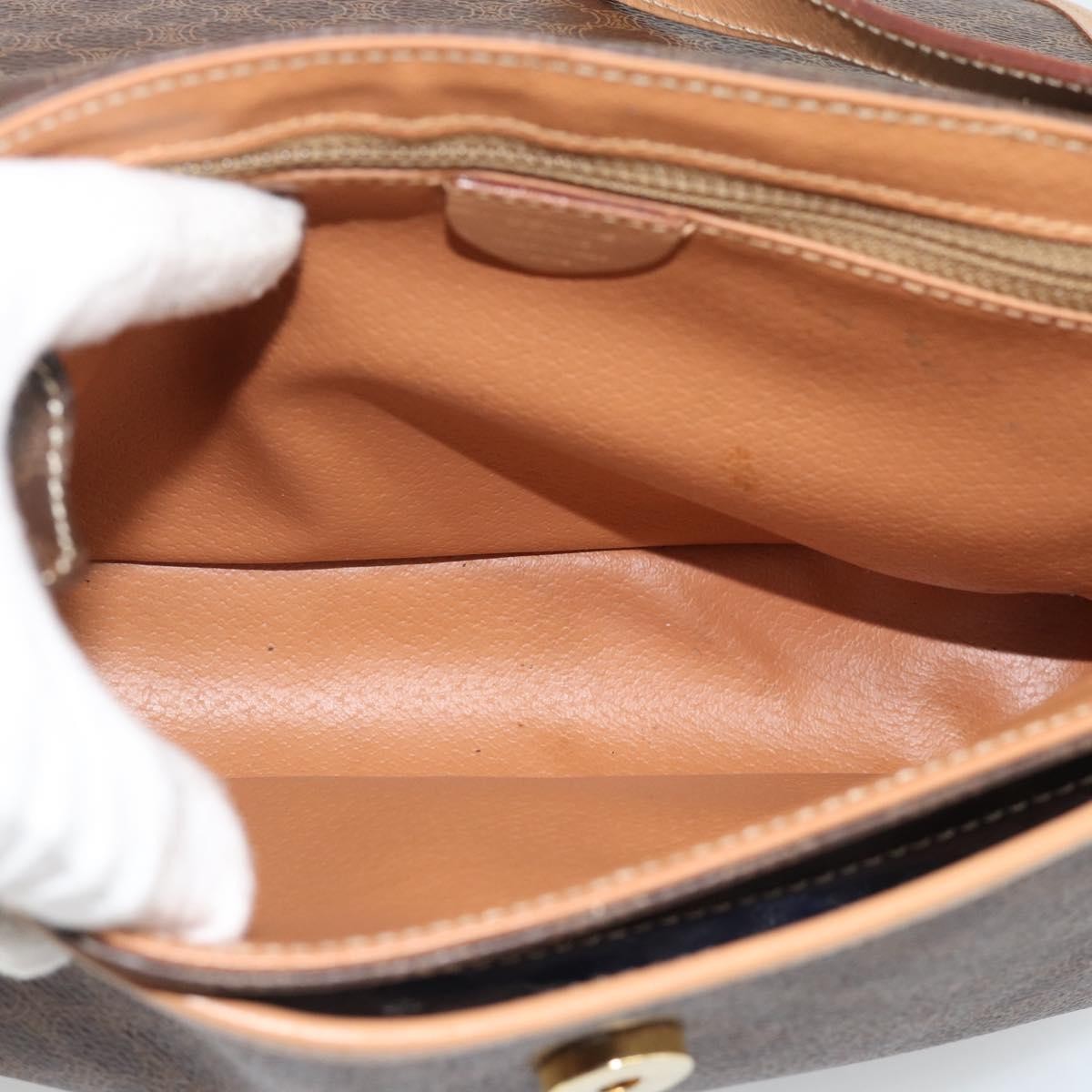 Celine Macadam Canvas, Brown, Canvas, Shoulder Bag