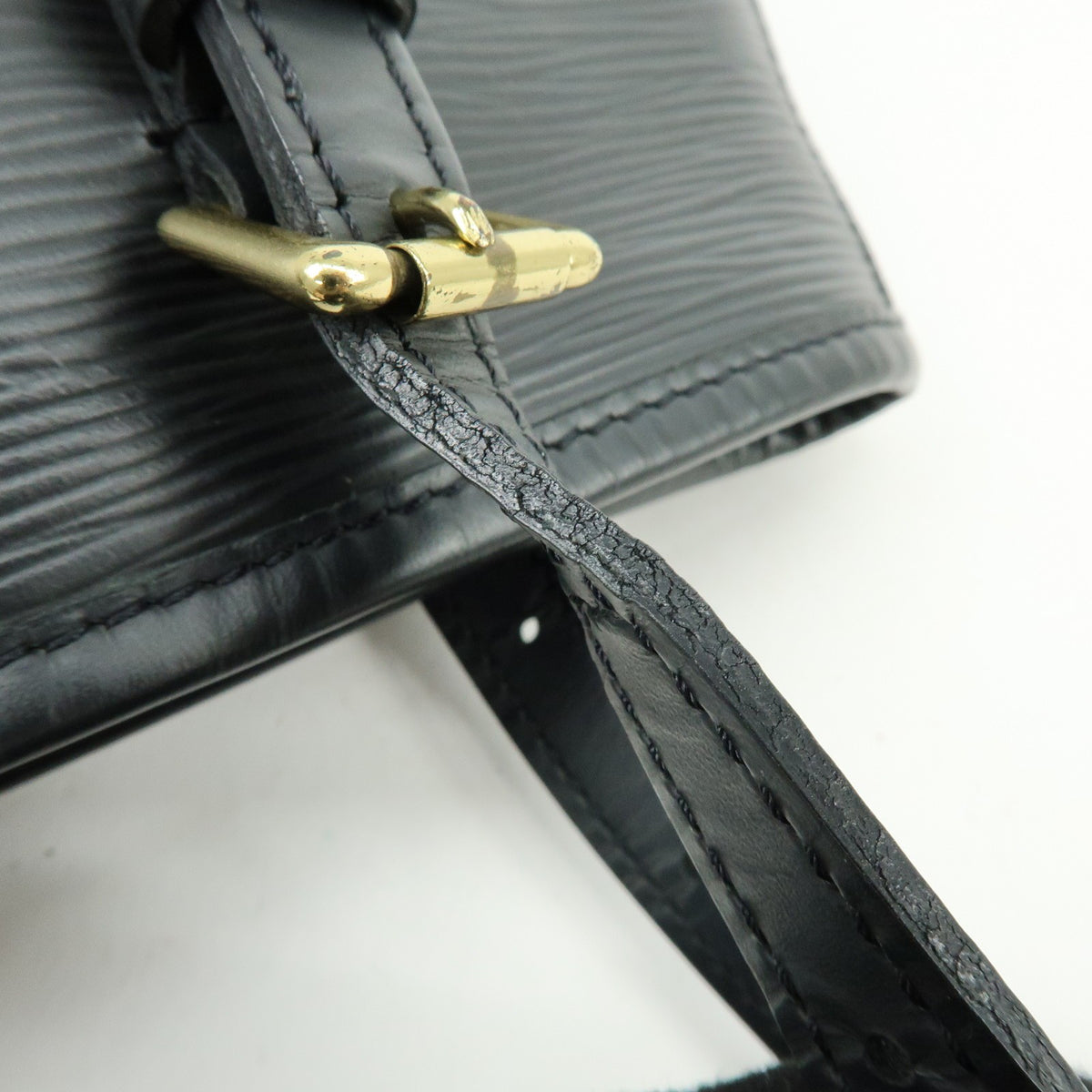 Louis Vuitton Petit Bucket Epi Leather, Black, Leather, Handbag