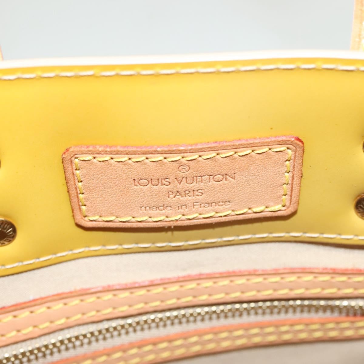 Louis Vuitton Reade Monogram Vernis, Yellow, Patent Leather, Handbag