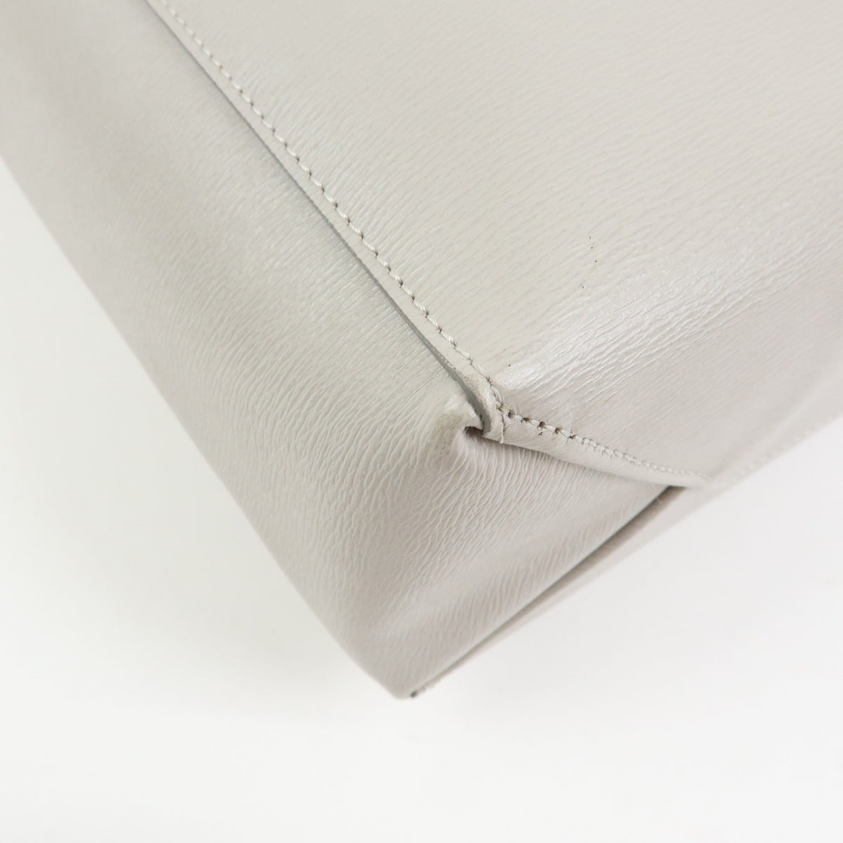 Celine Vertical Cabas Leather, Beige, Leather, Tote Bag