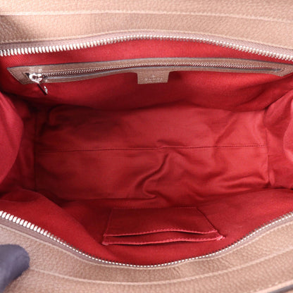 Gucci Belted Tote GG Coated Canvas, Beige, Canvas, Tote Bag