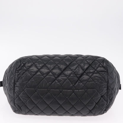 Chanel Coco Cocoon Bowling Quilted Nylon, Black, Nylon, Handbag