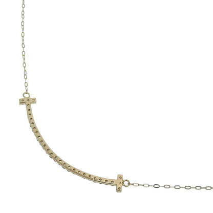 Tiffany & Co. T Smile Pendant 18K Yellow Gold with Diamonds, Gold, Yellow Gold, Necklace