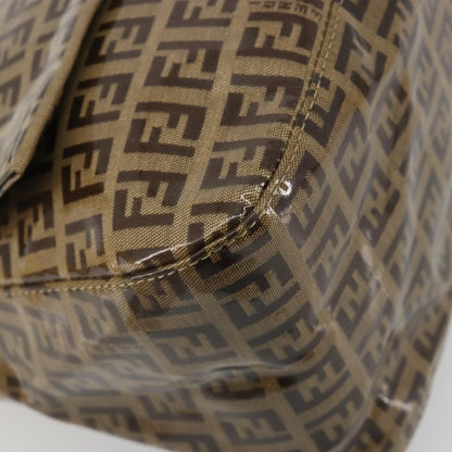 Fendi Mamma Baguette Zucchino canvas, Brown, Canvas, Shoulder Bag