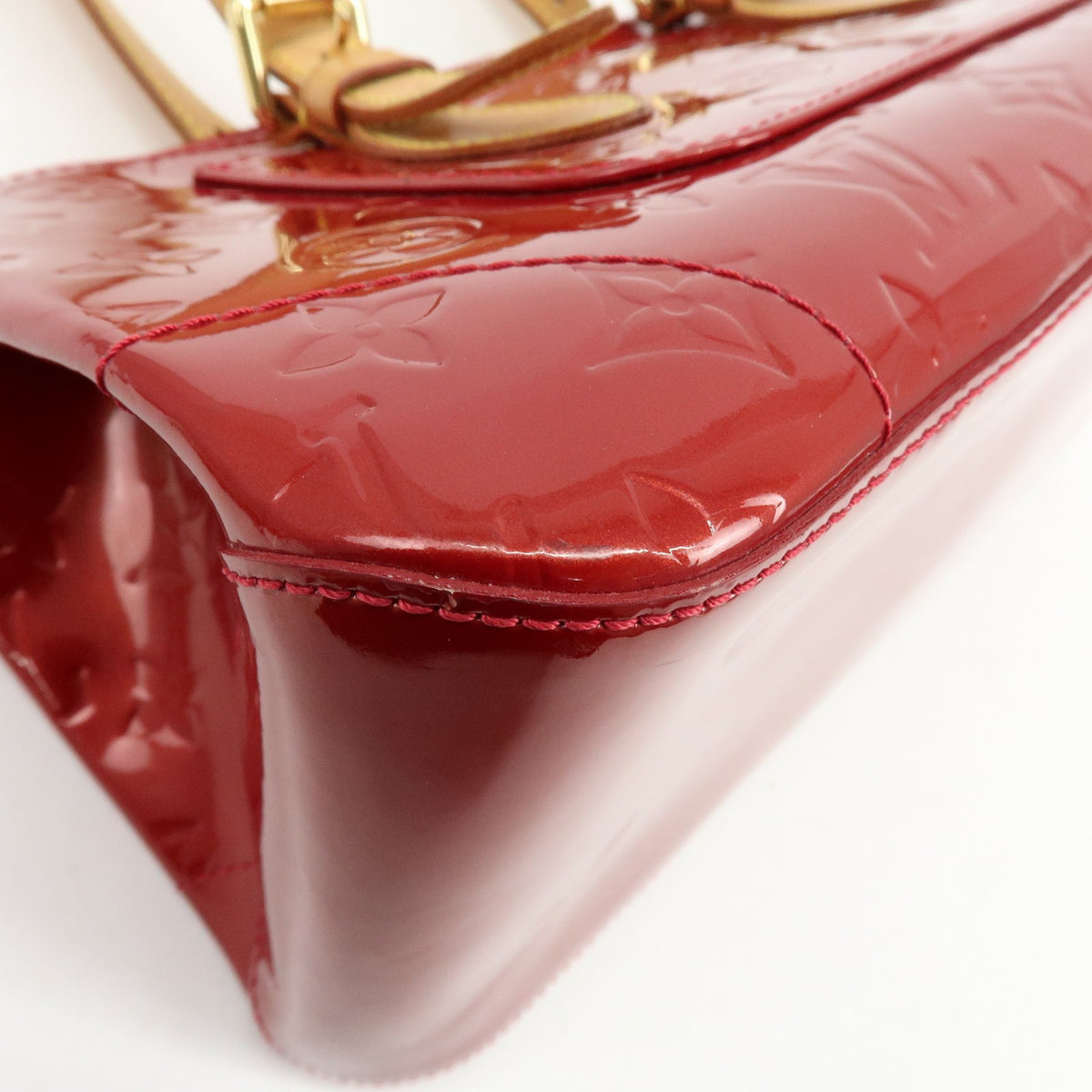 Louis Vuitton Rosewood Avenue Monogram Vernis, Red, Patent Leather, Handbag