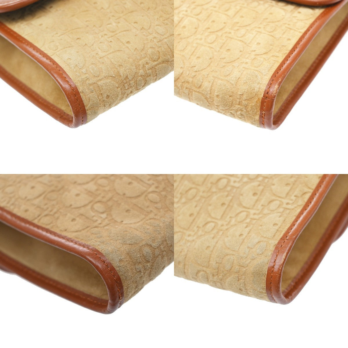 Christian Dior Trotter shoulder bag Leather, Beige, Suede, Shoulder Bag