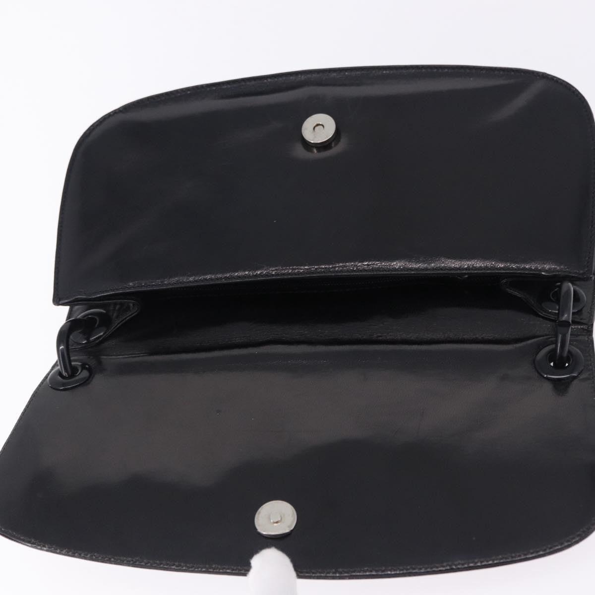 Prada Chain Shoulder Leather, Black, Leather, Shoulder Bag