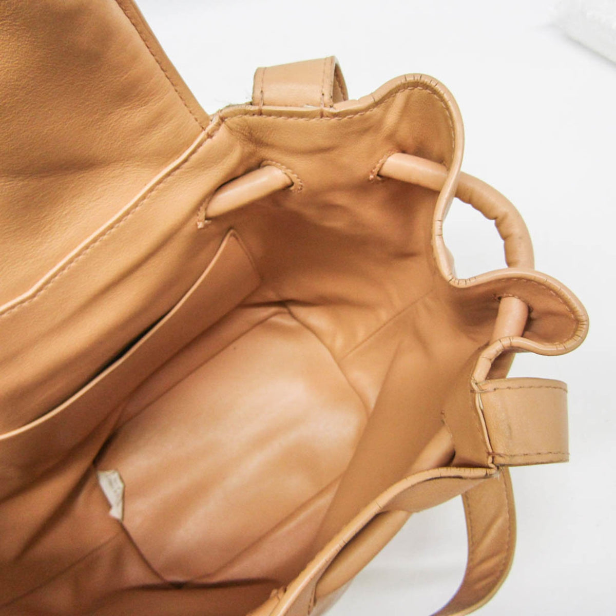 Bottega Veneta Beak Leather, Beige, Leather, Tote Bag