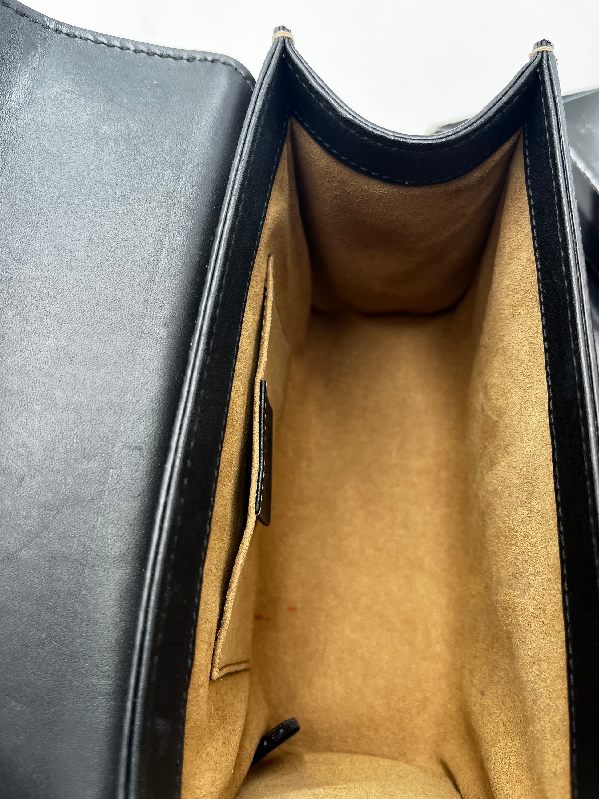 Gucci Padlock GG Coated Canvas and Leather, Black, Leather, Shoulder Bag