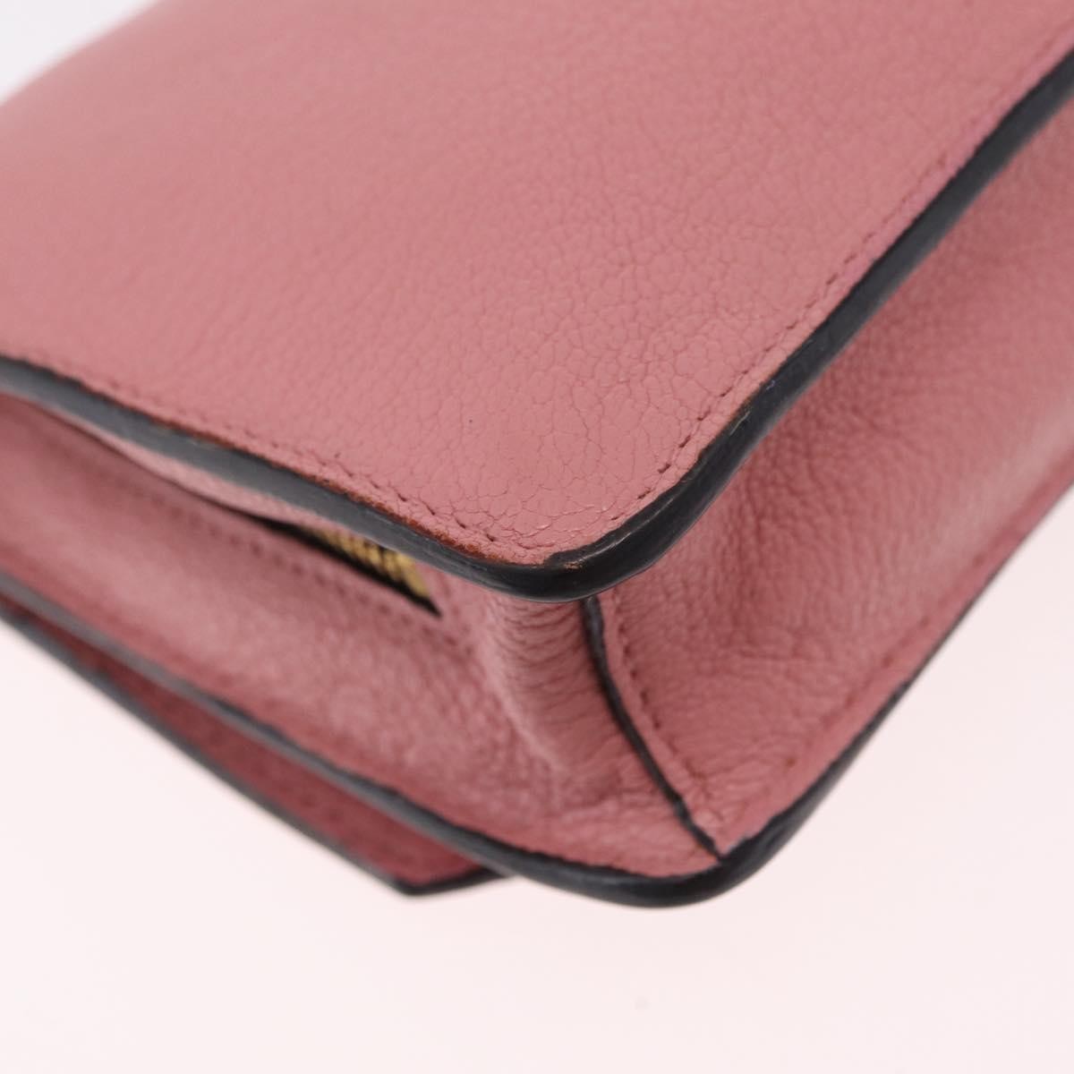 Miu Miu Madras Shoulder Leather, Pink, Leather, Crossbody Bag