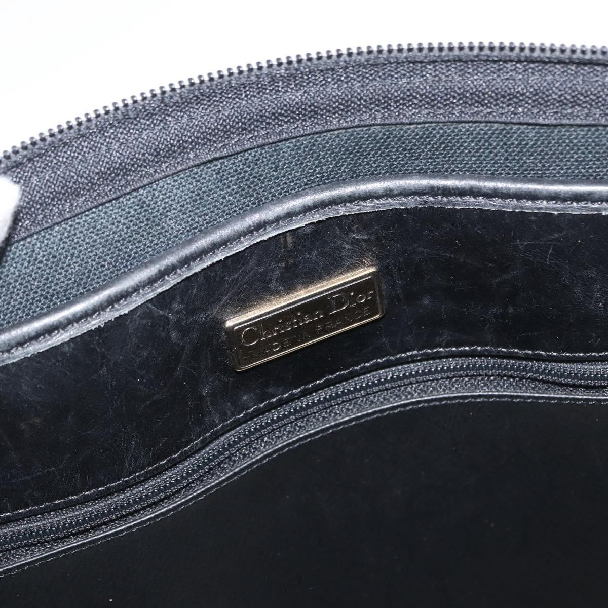 Christian Dior Vintage Honeycomb Canvas, Black, PVC, Shoulder Bag
