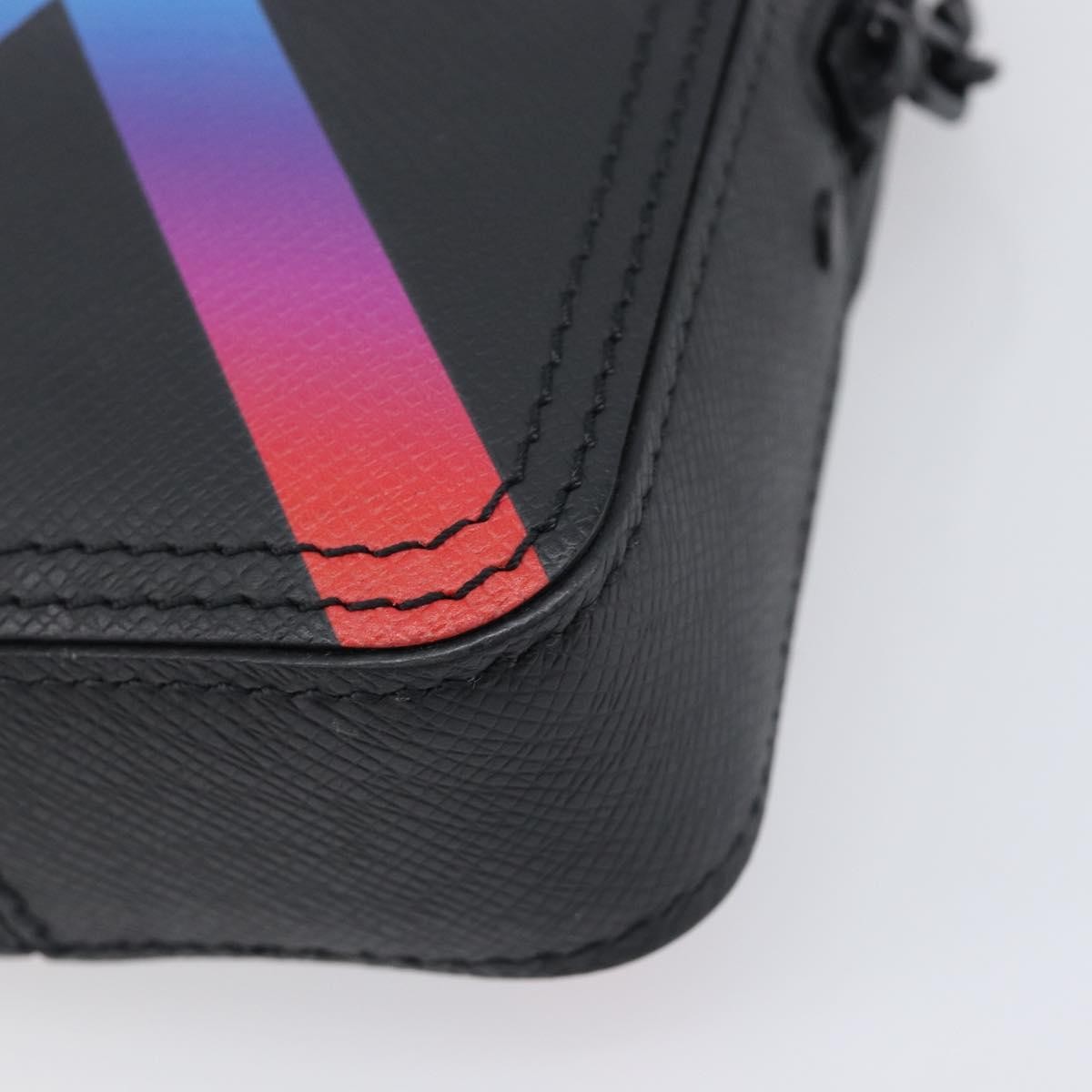 Louis Vuitton Danube Messenger Rainbow Taiga Leather, Black, Leather, Handbag