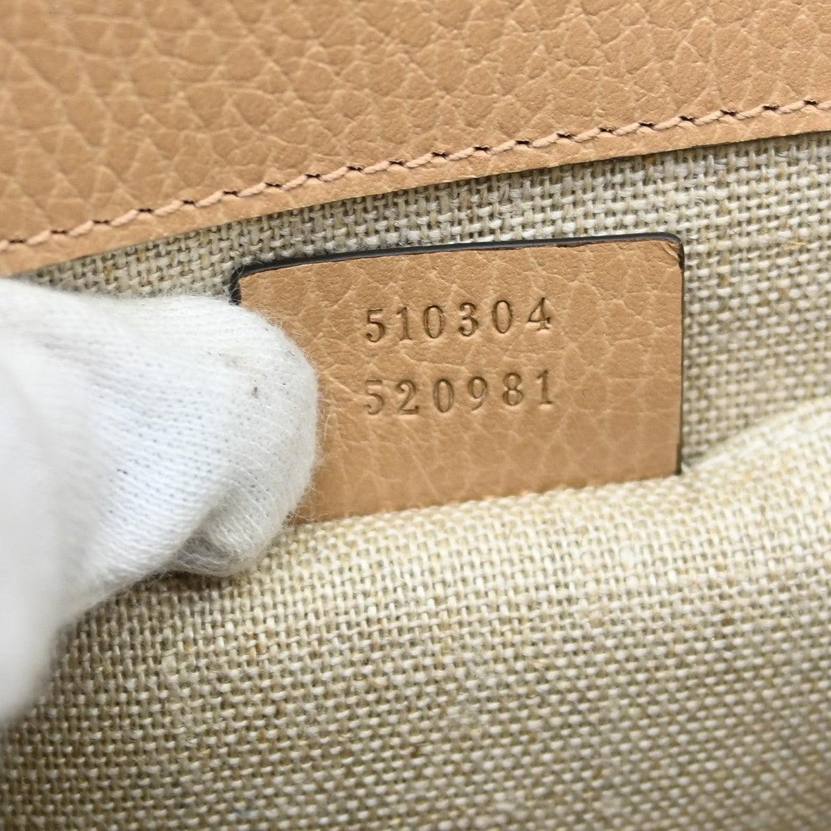 Gucci Interlocking Leather, Beige, Leather, Shoulder Bag