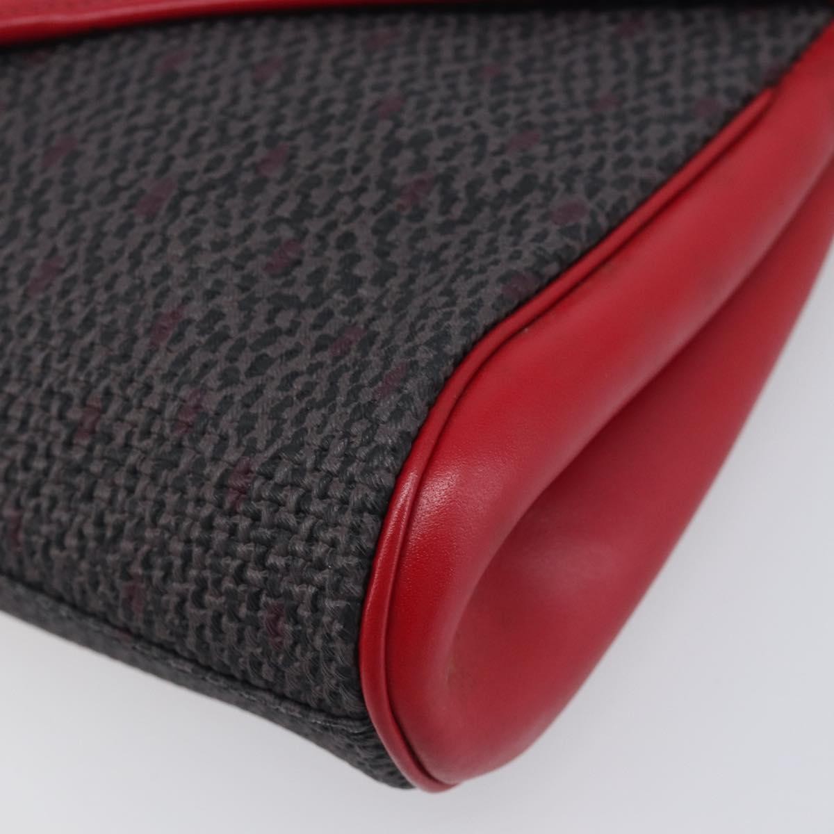 Saint Laurent Vintage Clutch Canvas, Gray, Canvas, Clutch