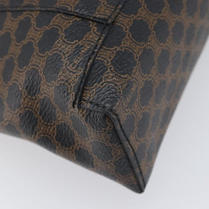 Celine Vintage Macadam Canvas and Leather, Black, Canvas, Handbag