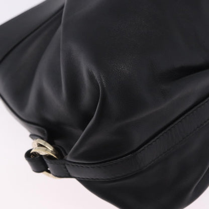 Bvlgari Chandra Hobo Leather, Black, Leather, Handbag