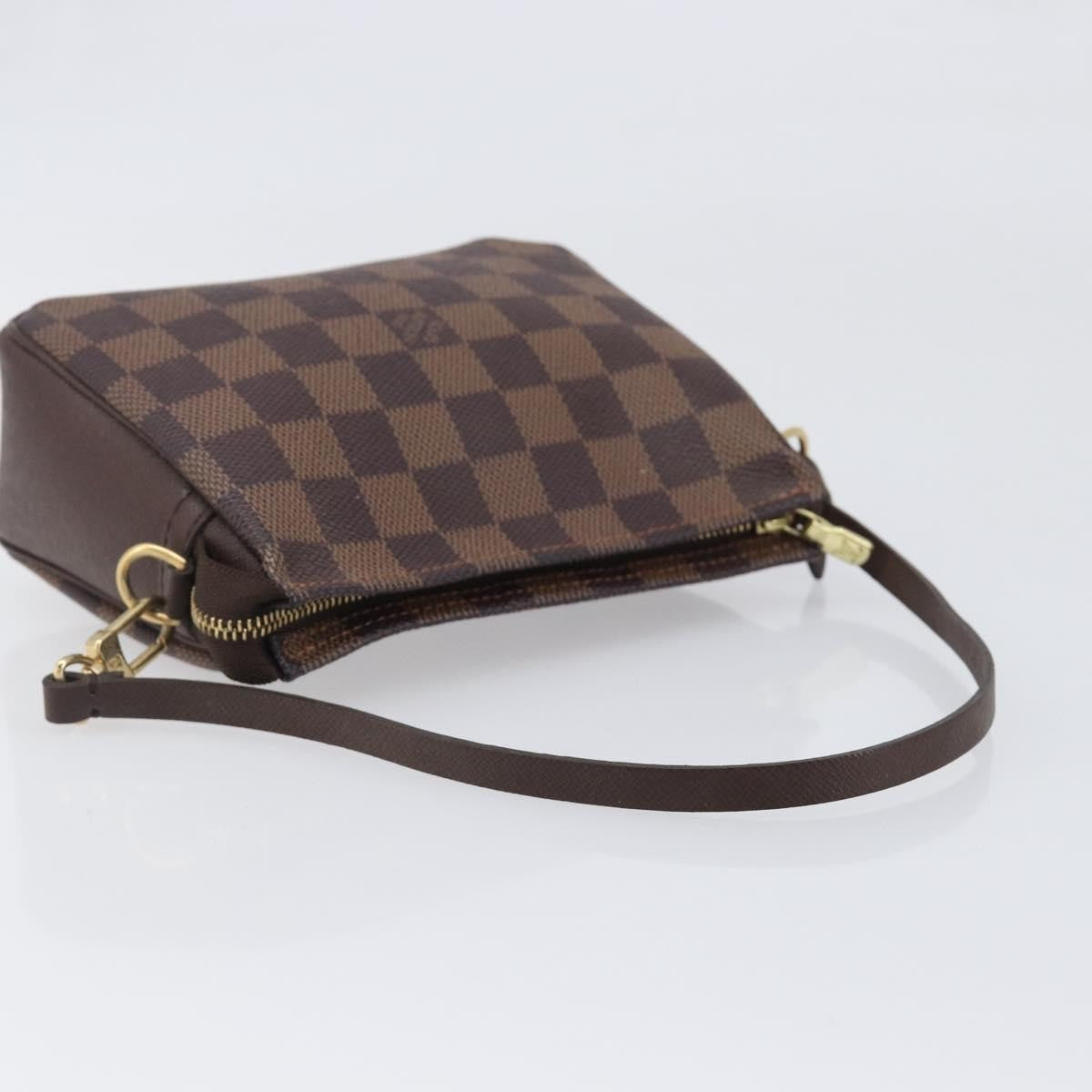 Louis Vuitton Trousse Make Up Damier, Brown, Canvas, Clutch