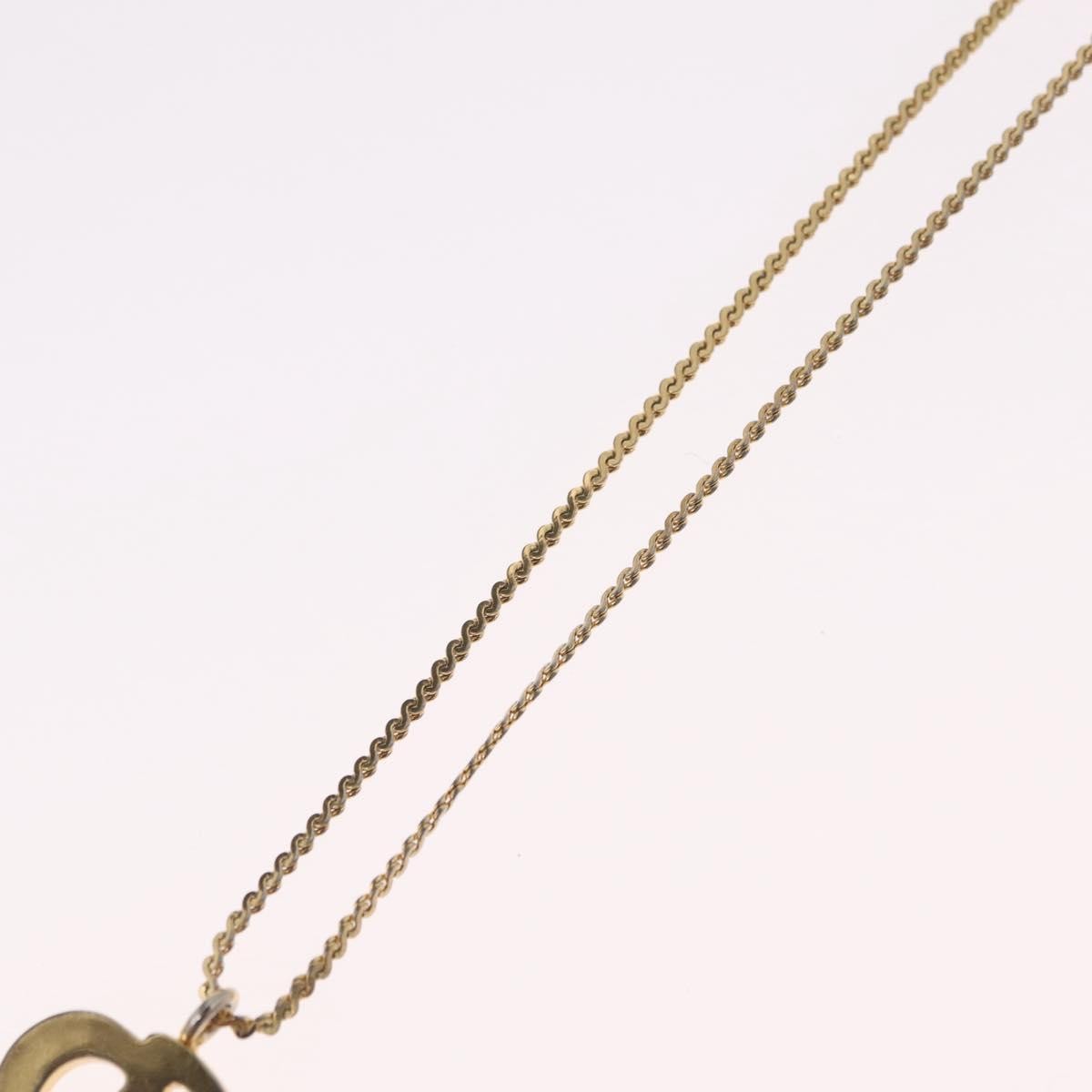 Christian Dior Vintage CD Pendant Metal with Crystals, Gold, Metal, Necklace