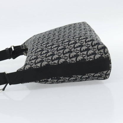 Christian Dior Vintage Trotter Messenger Diorissimo Canvas, Black, Canvas, Shoulder Bag