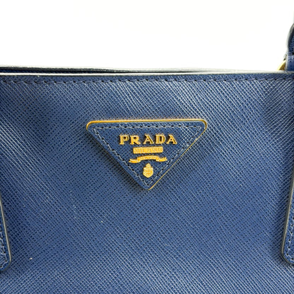 Prada Lux Open Saffiano Leather, Blue, Leather, Tote Bag