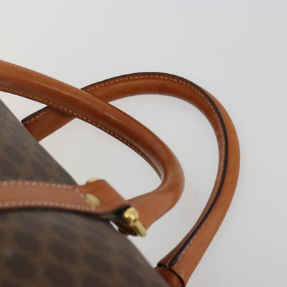Celine Vintage Duffle Macadam Coated Canvas, Brown, Canvas, Handbag