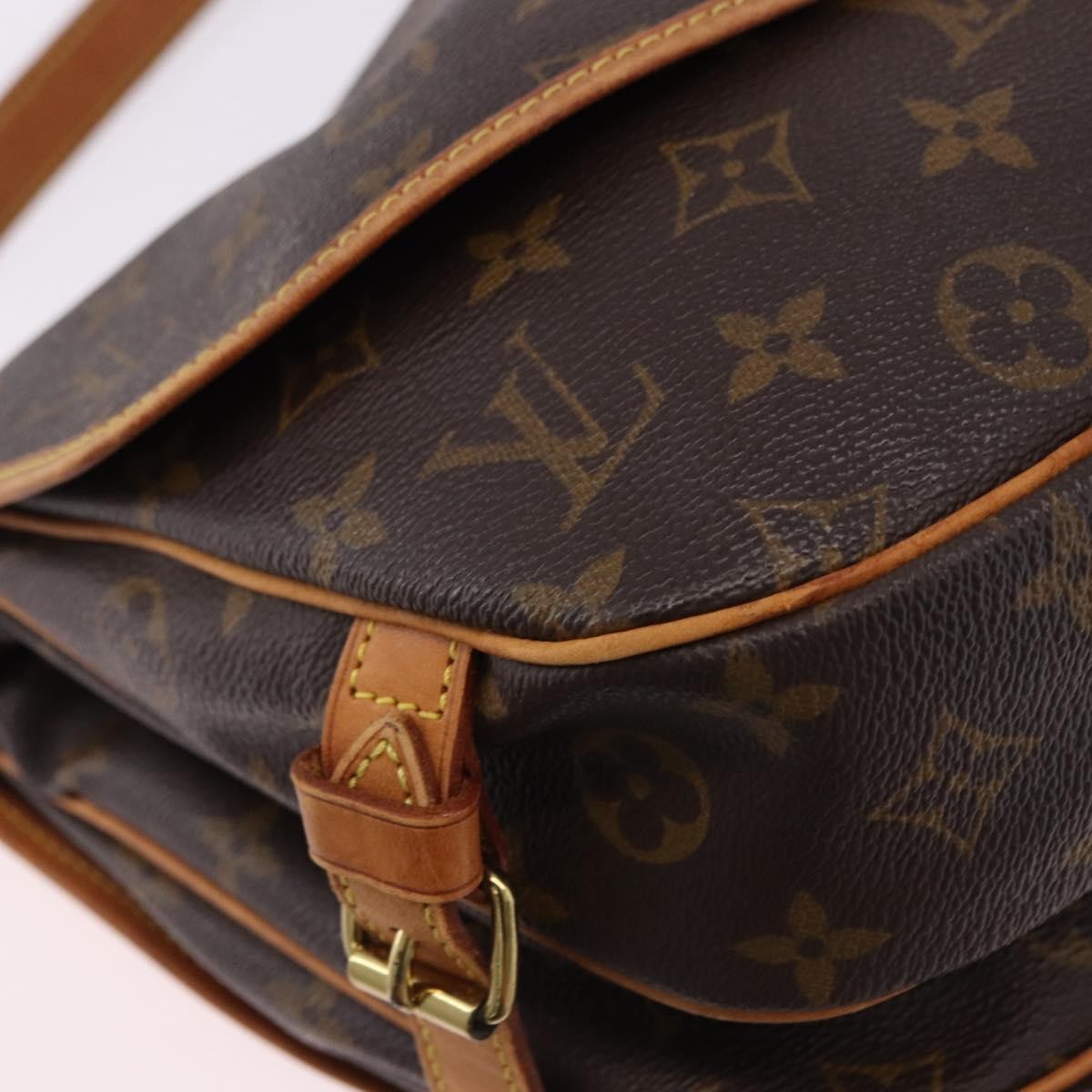 Louis Vuitton Saumur Monogram, Brown, Canvas, Shoulder Bag