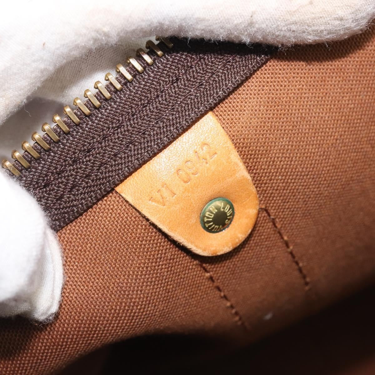 Louis Vuitton Keepall Bandouliere Macassar Monogram Canvas, Brown, Canvas, Travel Bag
