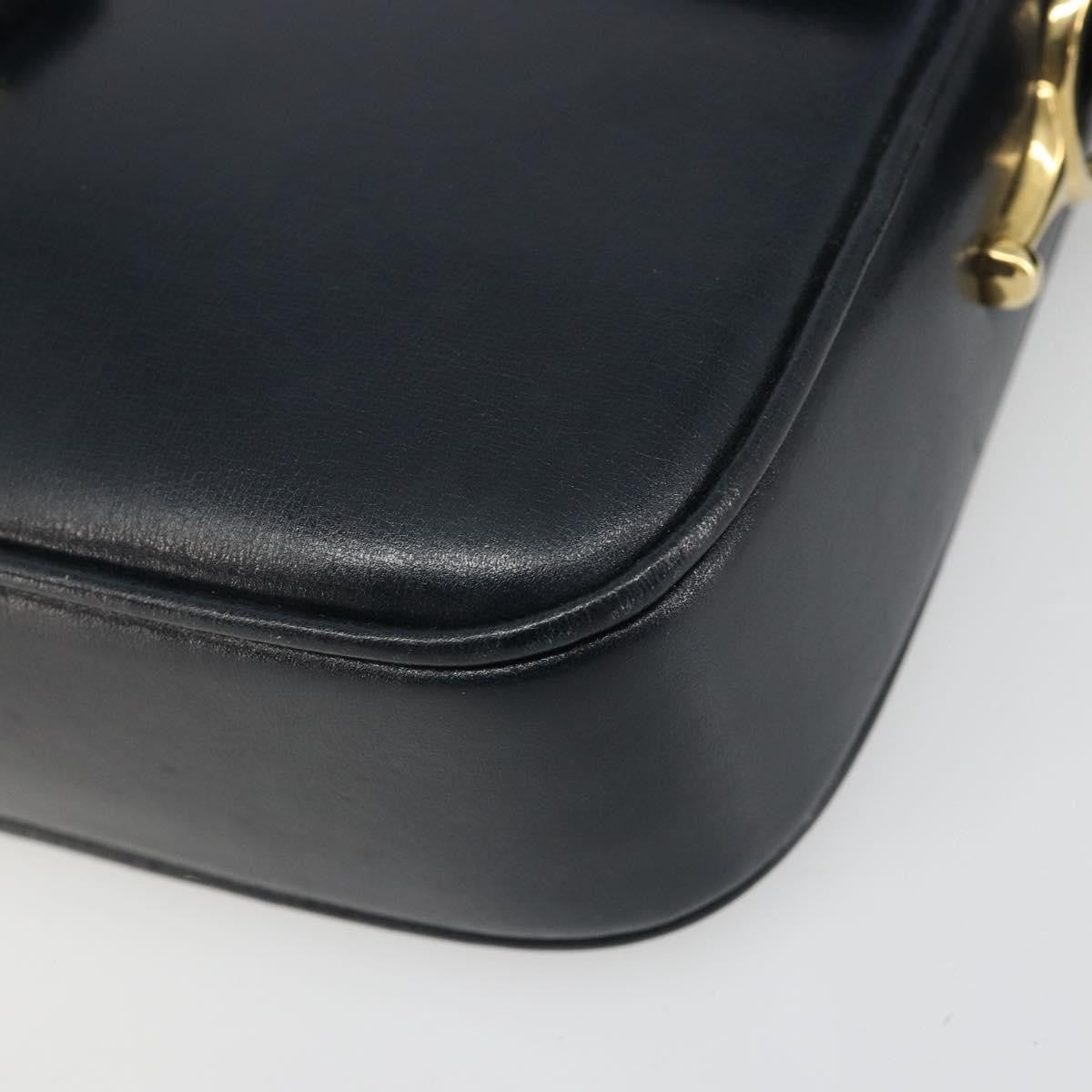 Celine Shoulder Leather, Navy, Leather, Shoulder Bag