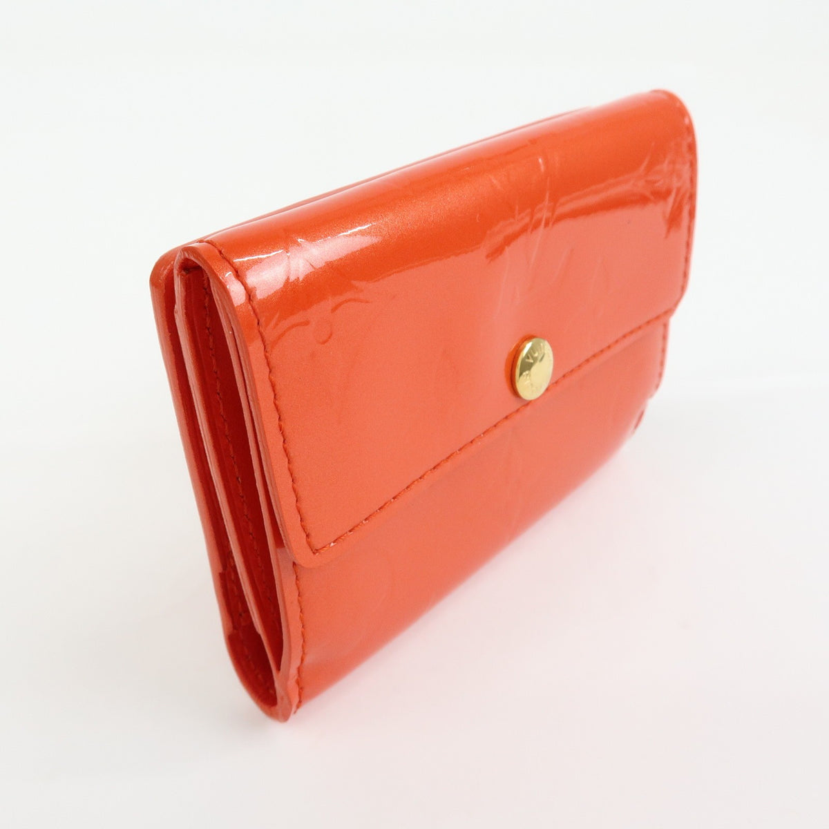 Louis Vuitton Ludlow Vernis, Orange, Leather, Wallet