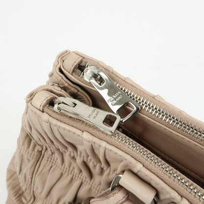 Prada Gaufre Nappa Leather, Beige, Leather, Tote Bag