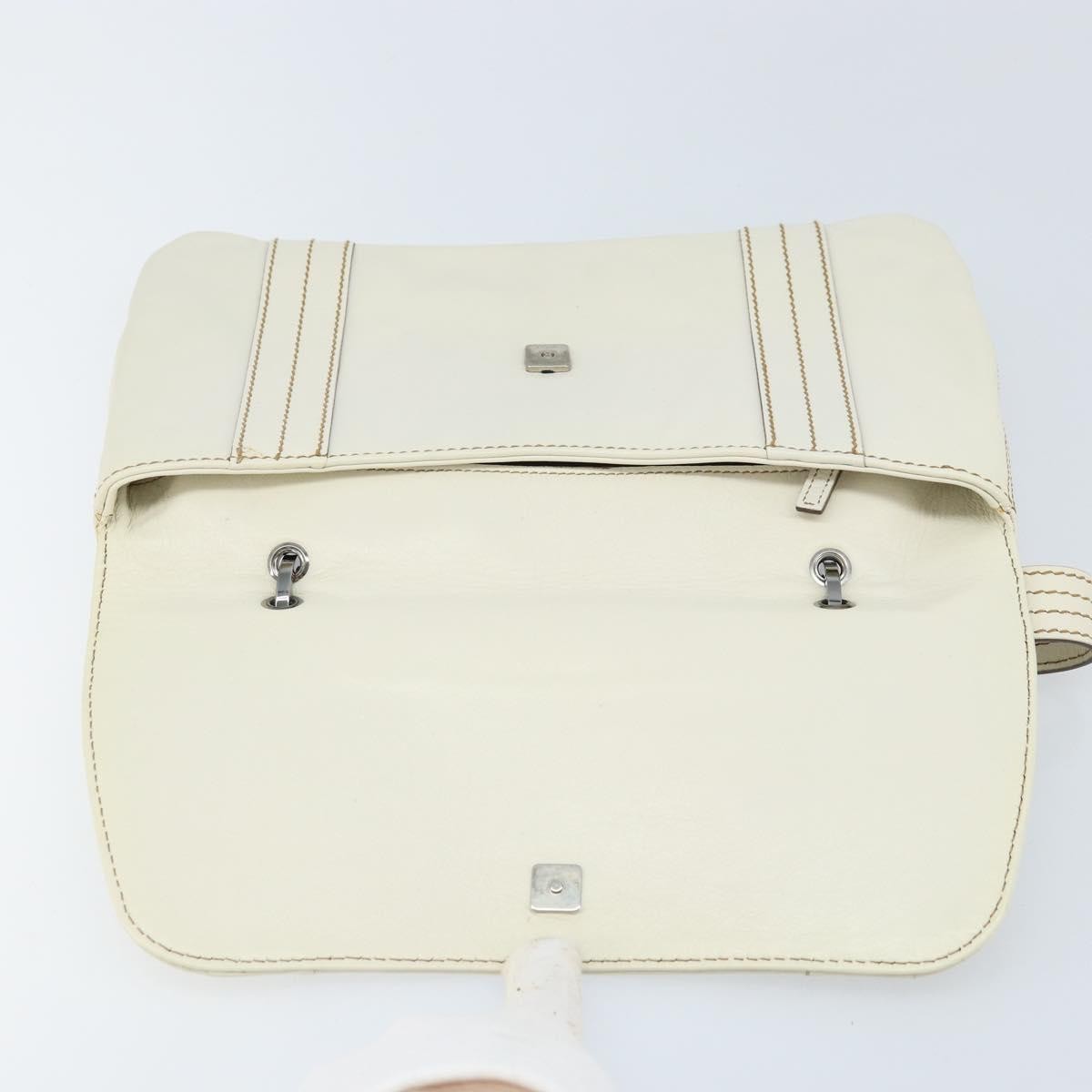 Gucci Vintage Leather, White, Leather, Handbag