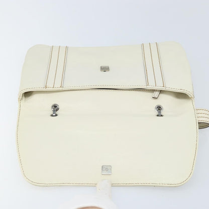 Gucci Vintage Leather, White, Leather, Handbag