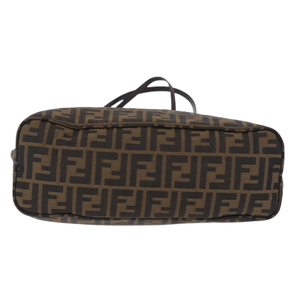 Fendi Zucca Canvas, Brown, Canvas, Tote Bag