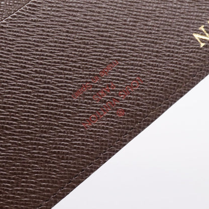 Louis Vuitton Business Card Case Damier, Brown, Canvas, Card Holder