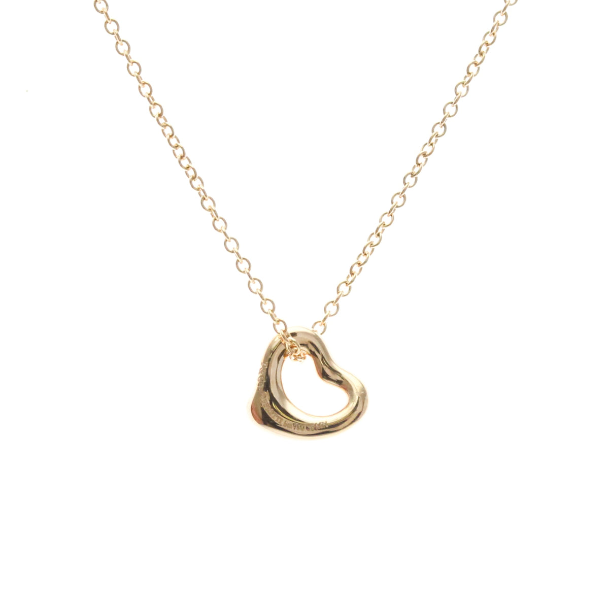 Tiffany & Co. Elsa Peretti Open Heart Pendant 18K Rose Gold, Gold, Pink Gold, Necklace