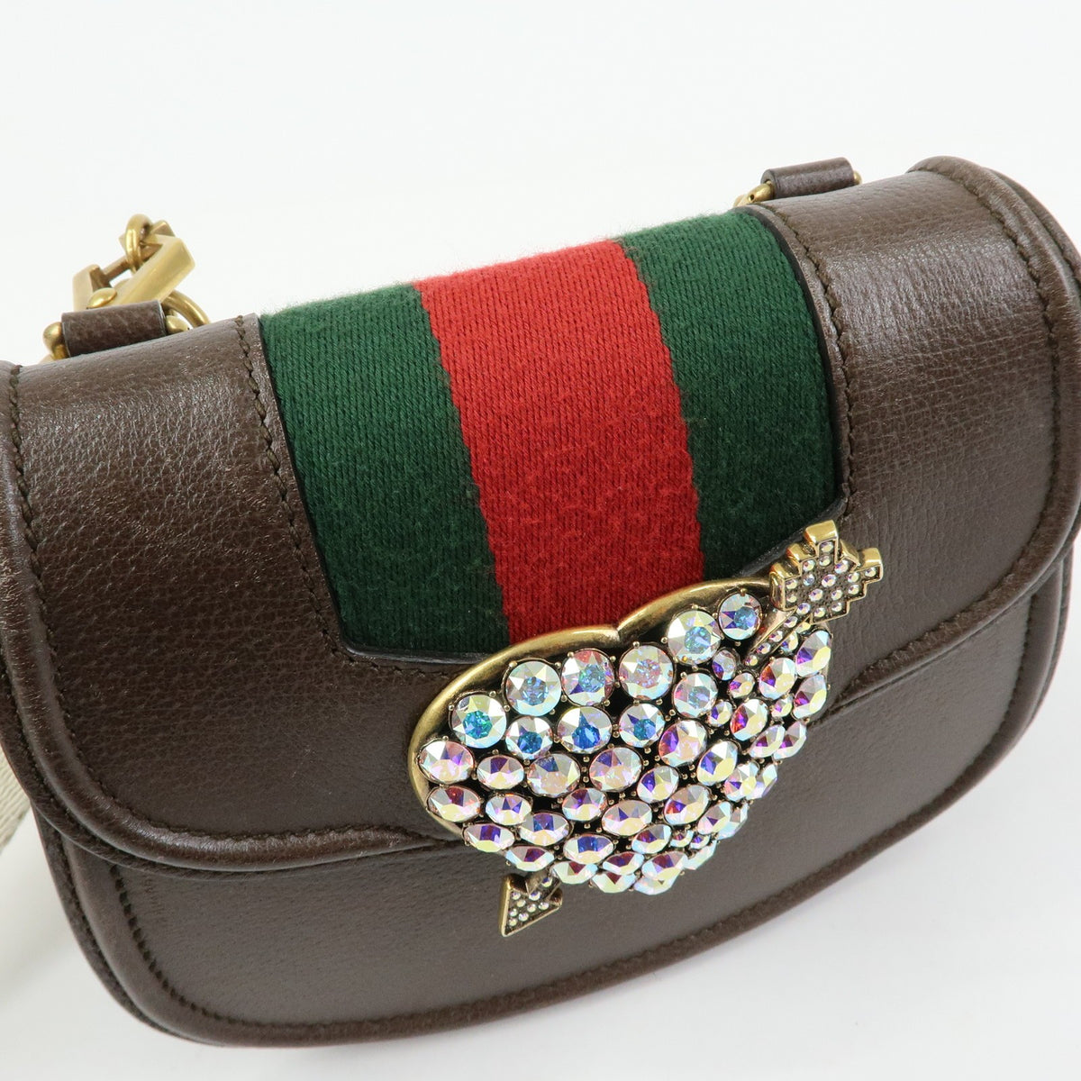 Gucci Totem Leather, Brown, Leather, Shoulder Bag