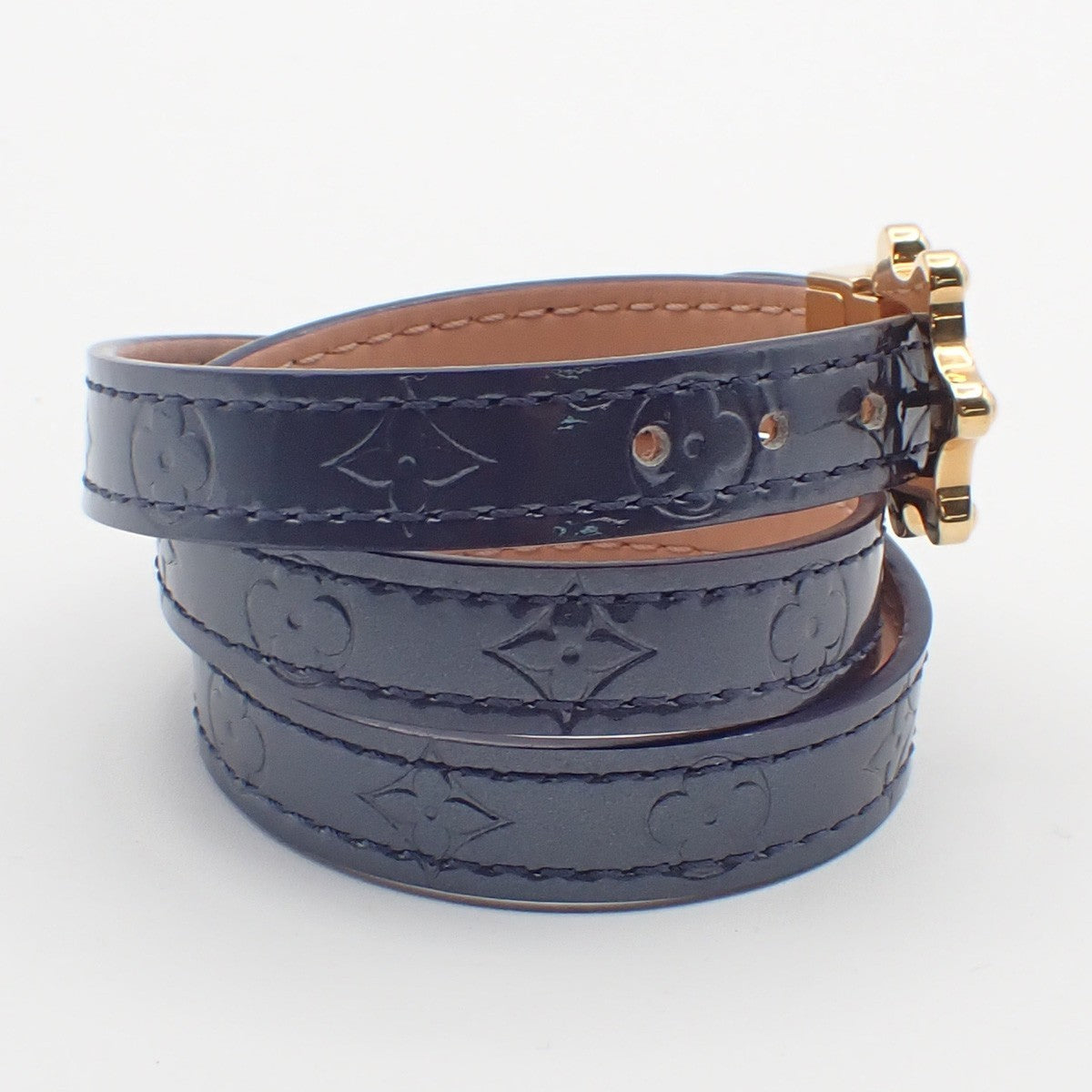 Louis Vuitton Triple Tour Monogram Vernis, Purple, Patent Leather, Bracelet