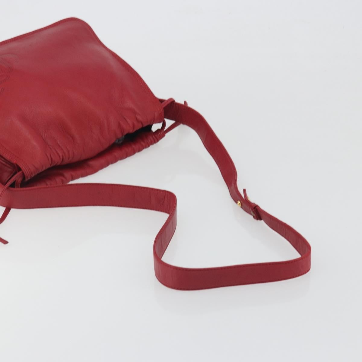 Loewe Anagram Leather, Red, Leather, Shoulder Bag