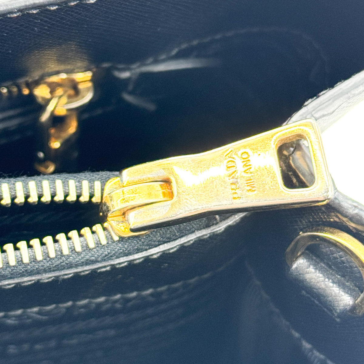 Prada Lux Open Saffiano Leather, Black, Leather, Tote Bag