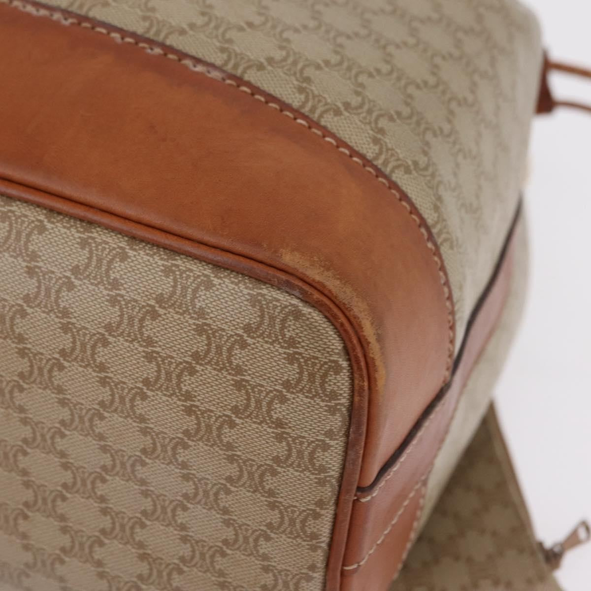 Celine Macadam Shoulder Canvas, Beige, Canvas, Crossbody Bag