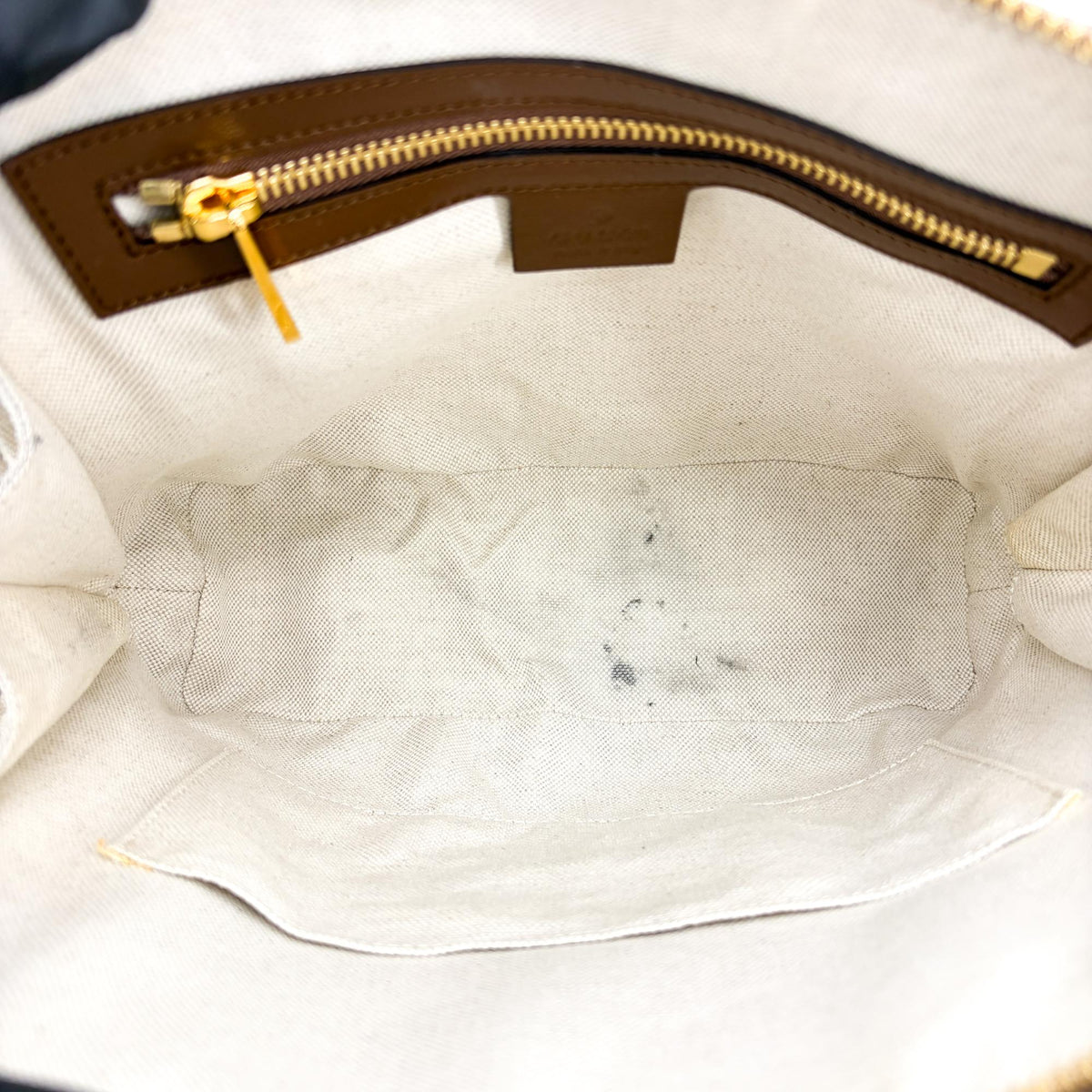 Gucci Horsebit 1955 GG Canvas with Leather, Brown, Canvas, Tote Bag