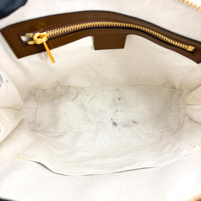 Gucci Horsebit 1955 GG Canvas with Leather, Brown, Canvas, Tote Bag