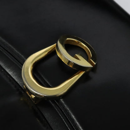 Gucci Vintage Leather, Black, Leather, Shoulder Bag