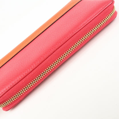 Gucci Bamboo Tassel Zip Leather, Pink, Leather, Wallet