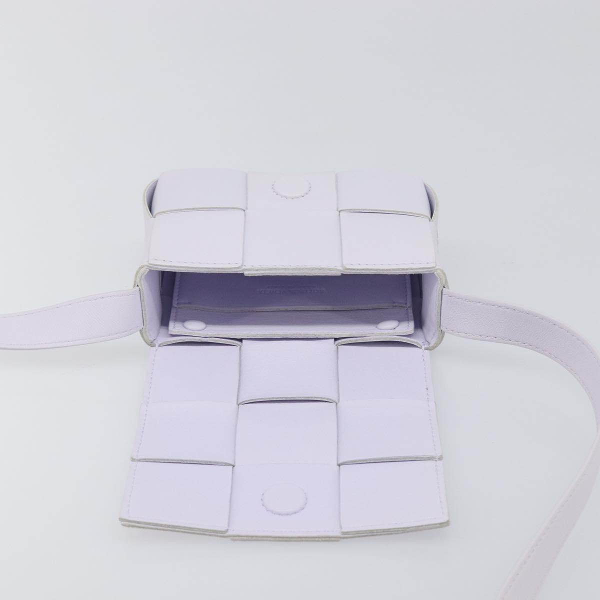 Bottega Veneta Cassette Maxi Intrecciato Leather, White, Leather, Clutch